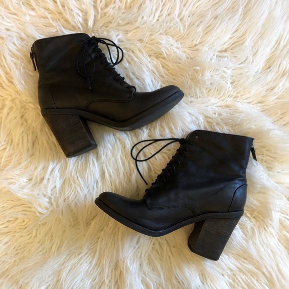 Bacio 61 Black Lace Up Bootie - Picture 4 of 15